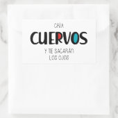 Cria cuervos rechthoekige sticker (Tas)