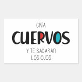 Cria cuervos rechthoekige sticker (Voorkant)