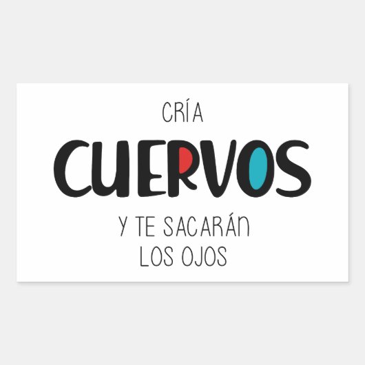 Cria cuervos rechthoekige sticker (Voorkant)