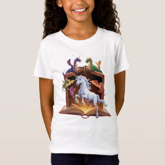 criaturas de fantasya saliendo de libro t-shirt
