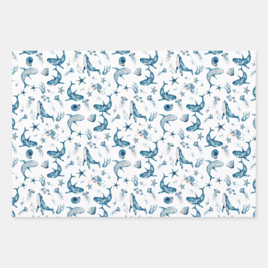 Criaturas del mar inpakpapier vel (Voorkant 3)