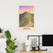 Crib Goch Snowdonia Reisposter Poster (Thuiskantoor)