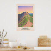 Crib Goch Snowdonia Reisposter Poster (Keuken)