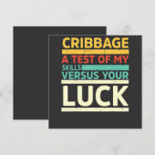 Cribbage A Test Of My Skills Versus Luck Cribbage  Kaart (Voorkant / Achterkant)