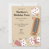 Cribbage Board Game Party Kaart (Voorkant)