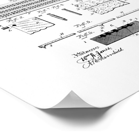 Cribbage Board Patent Poster (Hoek)
