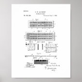 Cribbage Board Patent Poster (Voorkant)