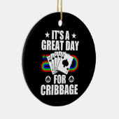 Cribbage Board Voor Cribbage Kaart Speler Grappig Keramisch Ornament (Rechts)