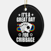 Cribbage Board Voor Cribbage Kaart Speler Grappig Keramisch Ornament (Links)