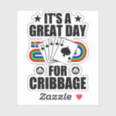 Cribbage Board Voor Cribbage Kaart Speler Grappig Sticker (Vel)