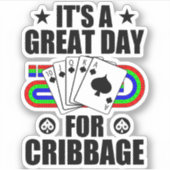 Cribbage Board Voor Cribbage Kaart Speler Grappig Sticker (Voorkant)
