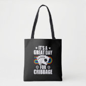Cribbage Board Voor Cribbage Kaart Speler Grappig Tote Bag (Voorkant)