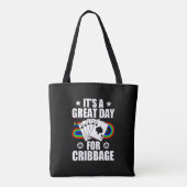 Cribbage Board Voor Cribbage Kaart Speler Grappig Tote Bag (Achterkant)
