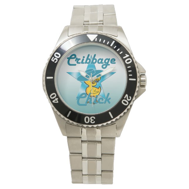 Cribbage Chick #7 Horloge (Voorkant)