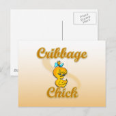 Cribbage Chick Briefkaart (Voorkant / Achterkant)