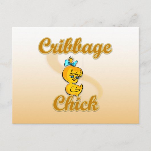 Cribbage Chick Briefkaart (Voorkant)