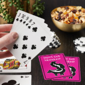 Cribbage Don't Get Skunked Pink Black and White Pokerkaarten (Insitu)