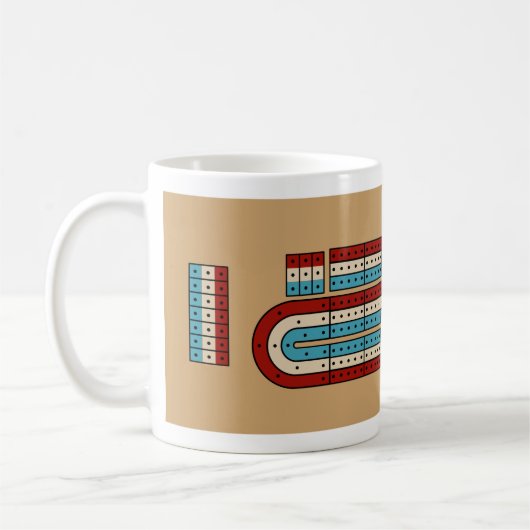 Cribbage Game Board Koffiemok (Links)