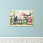 Cribbage, gepubliceerd door Thomas McLean, Londen Canvas Afdruk (Insitu (Houten vloer))