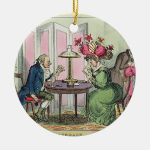 Cribbage, gepubliceerd door Thomas McLean, Londen  Keramisch Ornament