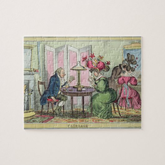 Cribbage, gepubliceerd door Thomas McLean, Londen  Legpuzzel (Horizontaal)