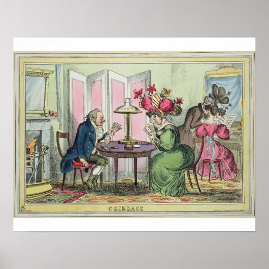 Cribbage, gepubliceerd door Thomas McLean, Londen Poster (Voorkant)