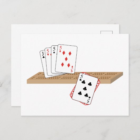 Cribbage Hand Briefkaart (Voorkant / Achterkant)