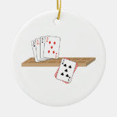 Cribbage Hand Keramisch Ornament (Voorkant)