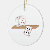 Cribbage Hand Keramisch Ornament (Links)