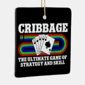 Cribbage Het ultieme spel van strategie en vaardig Keramisch Ornament (Rechts)
