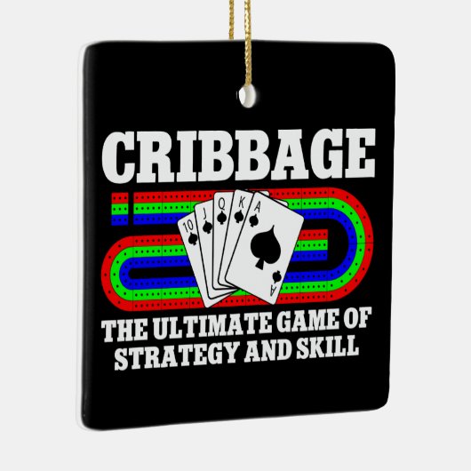 Cribbage Het ultieme spel van strategie en vaardig Keramisch Ornament (Rechts)