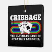 Cribbage Het ultieme spel van strategie en vaardig Keramisch Ornament (Links)