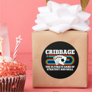Cribbage Het ultieme spel van strategie en vaardig Ronde Sticker