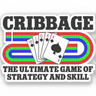 Cribbage Het ultieme spel van strategie en vaardig Sticker