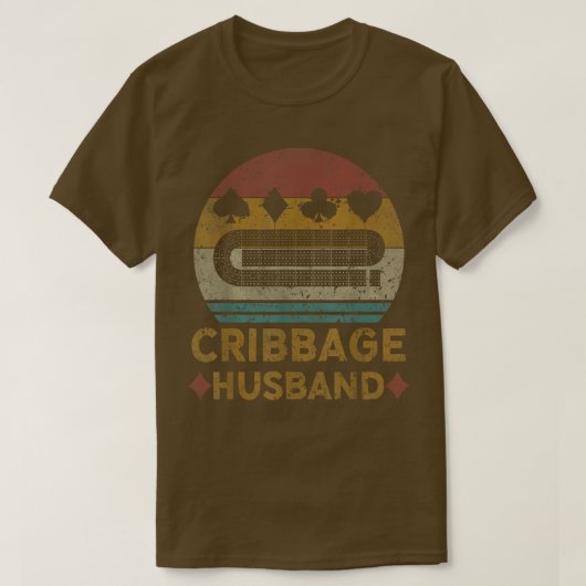 Cribbage Husband Cribbage Cribbage Board G T-shirt (Design voorkant)