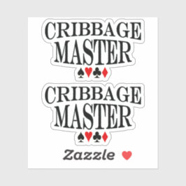 Cribbage Master 2x Vinyl Sticker