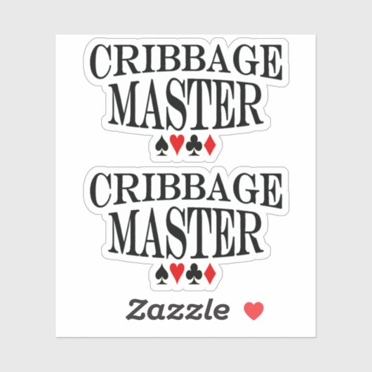 Cribbage Master 2x Vinyl Sticker (Vel)