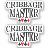 Cribbage Master 2x Vinyl Sticker (Voorkant)