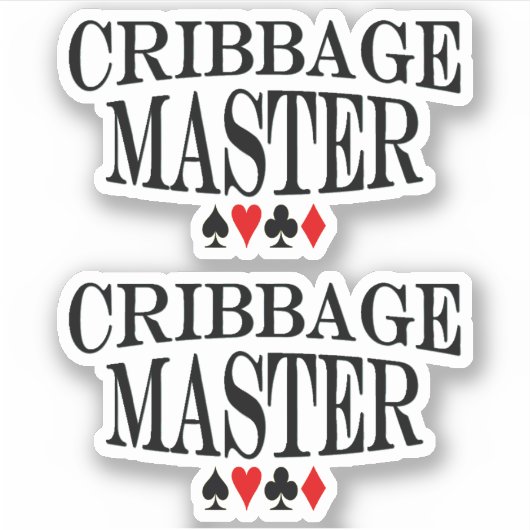 Cribbage Master 2x Vinyl Sticker (Voorkant)