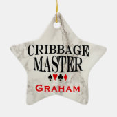 Cribbage Master Personalized Keramisch Ornament (Voorkant)