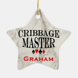 Cribbage Master Personalized Keramisch Ornament
