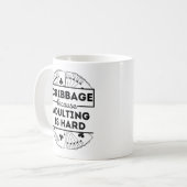 Cribbage omdat volwassen zijn moeilijk is koffiemok (Voorkant links)