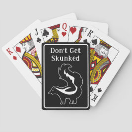Cribbage Overklast Schattig Zwart en Wit Pokerkaarten