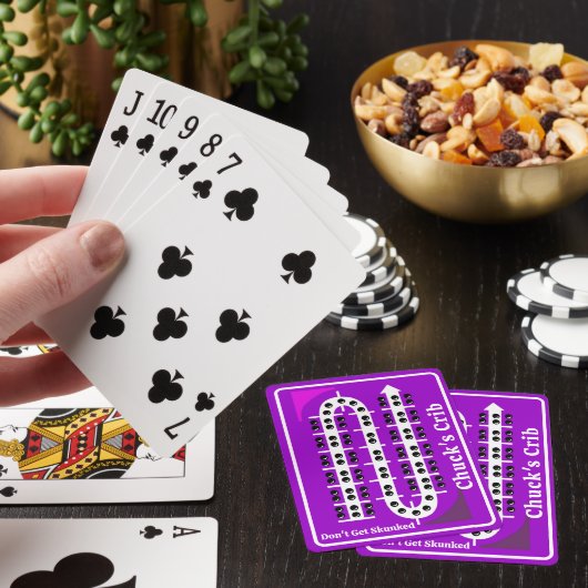 Cribbage Playing Cards Personalized Purple Pokerkaarten (Insitu)