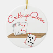 Cribbage Queen Keramisch Ornament (Voorkant)