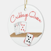 Cribbage Queen Keramisch Ornament (Links)