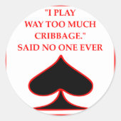 CRIBBAGE RONDE STICKER (Voorkant)