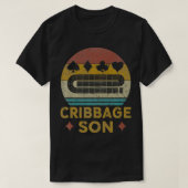Cribbage Son Cribbage  Cribbage Board Game T-shirt (Design voorkant)