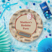 Cribbage spel thema gepersonaliseerde partij papieren bordje (Feest)