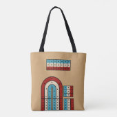 Cribbage spelbord geïllustreerd tote bag (Achterkant)